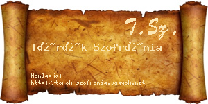 Török Szofrónia névjegykártya